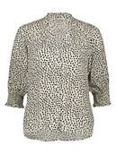 Bluzki damskie - ONLY Bluzka w kolorze kremowo-czarnym - miniaturka - grafika 1