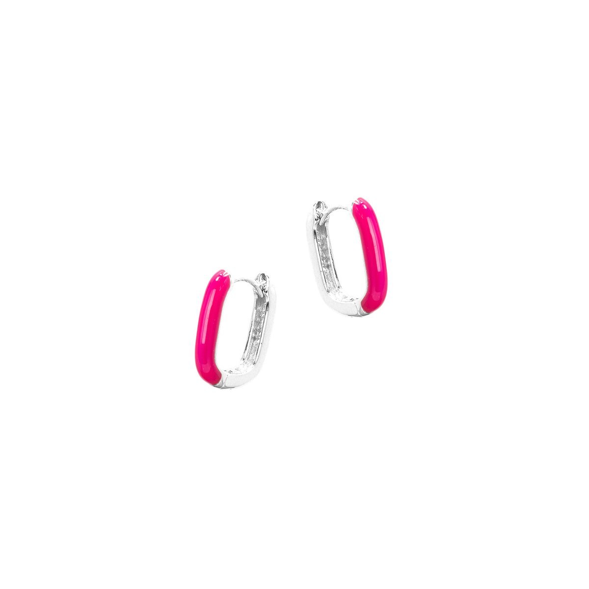 Srebrne kolczyki 925 Modern Pink II