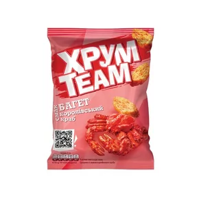 Sucharki o smaku kraba królewskiego "Hrumteam" 60g - Chipsy - miniaturka - grafika 1
