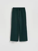 Spodnie damskie - Reserved - Bawełniane spodnie dresowe - morski - miniaturka - grafika 1