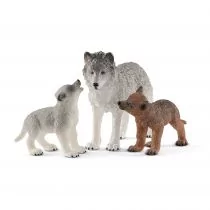 Schleich Matka Wilk z wilczkami 42472 42472 - Figurki dla dzieci - miniaturka - grafika 1