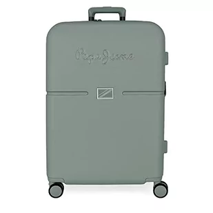 Pepe Jeans Accent Średniej walizki Zielony 48x70x28 cms Twarde mocowanie ABS Wbudowany 79l 4,32 kg 4 Koła Podwójne, Zielony, Maleta mediana, średnia walizka - Walizki - miniaturka - grafika 1