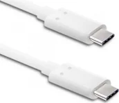 Kable USB - Kabel USB Qoltec USB-C - USB-C 1 m Biały 50508 - miniaturka - grafika 1