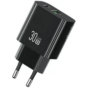 Ładowarki do telefonów - Ładowarka sieciowa USAMS CC316 T65 30W 1xUSB-C 1xUSB-A Fast Charging czarny - miniaturka - grafika 1