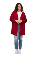 Swetry damskie - Ulla Popken Damski sweter z dzianiny Chenille, długi, Ciemna malina, 50/52 - miniaturka - grafika 1