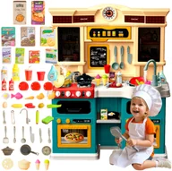 Zabawki AGD - Kuchnia dla Dzieci Interaktywna Para Garnki Kran Zlew Palniki Woda 85 El. - miniaturka - grafika 1