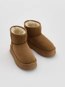 Buty dla dziewczynek - Reserved - Botki z ociepleniem - brązowy - miniaturka - grafika 1