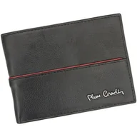 Portfele - Pierre Cardin, Portfel skórzany męski, Tilak38 8806, czarny/czerwony, ochrona RFID - miniaturka - grafika 1