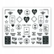 Ozdoby do paznokci - Allepaznokcie Naklejki do paznokci samoprzylepne YZW-T004 - miniaturka - grafika 1