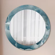 Lustra - Lustro dekoracyjne okrągłe Niebieski marmur onyksowy - miniaturka - grafika 1