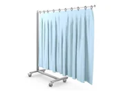 Meble i wyposażenie gabinetów medycznych - PT.3KO teleskopowy parawan lekarski mobilny ze stali kwasoodpornej - miniaturka - grafika 1