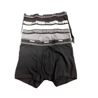 Majtki męskie - Bokserki męskie Puma BASIC BRAND ELASTIC 4-PACK czarne 93819701-XXL - miniaturka - grafika 1