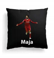 Poduszki dekoracyjne - Foto Poduszka Czarna Mohammed Salah Liverpool FC - miniaturka - grafika 1
