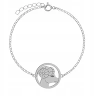 Bransoletki - Srebrna Bransoletka Znak Zodiaku BARAN GRAWER - miniaturka - grafika 1