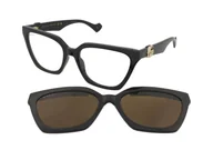 Okulary korekcyjne, oprawki, szkła - Dioptrie szkieł Gucci GG1542S 001 - miniaturka - grafika 1