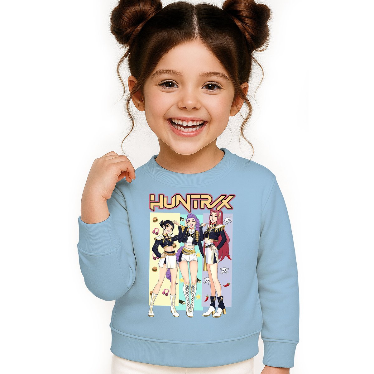 BLUZA DZIECIĘCA KPOP DEMON HUNTERS HUNTRIX 122-128 BAWEŁNIANA JAKOŚĆ
