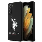 Etui i futerały do telefonów - U.s. polo assn US Polo USHCS21SSLHRBK S21 G991 czarny/black Silicone Logo - miniaturka - grafika 1