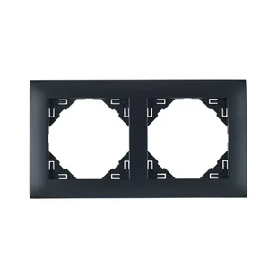 Efapel Ramka podwójna LOGUS 90 Czarny - Klawisze i ramki - miniaturka - grafika 1