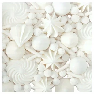 Posypka ozdoby na tort cukrowe beziki dekoracje komunijne wesele chrzciny - Dodatki do ciast w proszku - miniaturka - grafika 1