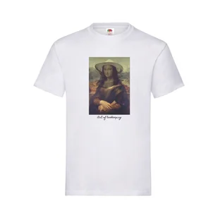 Koszulka bawełniana z nadrukiem Mona Lisa | Art of Beekeeping (biała) - wzór KA50 XL - Koszulki męskie - miniaturka - grafika 1