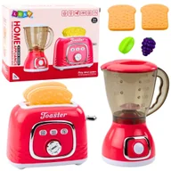 Zabawki AGD - Zestaw Urządzeń Kuchennych Toster Blender Światła Dźwięki Różowy LEAN Toys - miniaturka - grafika 1