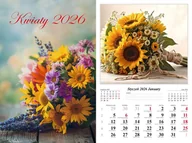 Kalendarze - Kalendarz ścienny 2026 Kwiaty - kalendarz - miniaturka - grafika 1