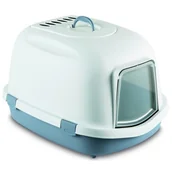 Kuwety dla kotów - Stefanplast Toaleta Jumbo z filtrem dla dużych kotów szara - miniaturka - grafika 1