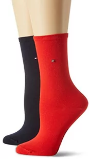 Tommy Hilfiger Damskie skarpety na co dzień, 2 sztuki, Tommy Red, 39-42 EU - Skarpetki damskie - miniaturka - grafika 1