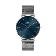 Zegarki męskie - Zegarek Daniel Wellington Classic Mesh DW00100628 Granatowy - miniaturka - grafika 1