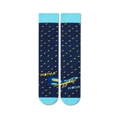 Skarpetki męskie - Zooksy, Skarpetki damskie z zabawnym napisem "Motyla noga", niebieskie, 36/40 - miniaturka - grafika 1