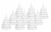 Świece - 9 x świeczki świąteczne choinka 10 cm biała - miniaturka - grafika 1