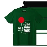 Odzież do sportów motorowych - T-shirt koszulka Mitsubishi Lancer Evo X zielona-L - miniaturka - grafika 1