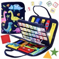 Zabawki sensoryczne - Materiałowa kolorowa książka manipulacyjna sensoryczna dla dzieci ZA4831 - miniaturka - grafika 1