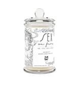 Świece - Mystiq Flare – Sex on Fire: Me. You. Bed. Now. Naturalna świeca sojowa z ilustracją secesyjną - miniaturka - grafika 1