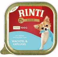 Mokra karma dla psów - Rinti Gold Mini, 6 X 100 G - Przepiórka Z Drobiem - miniaturka - grafika 1