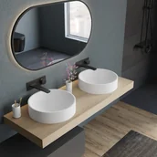 Umywalki - Bernstein Umywalka nablatowa NT8565 - odlew mineralny - Ø 40 cm - biały mat - miniaturka - grafika 1