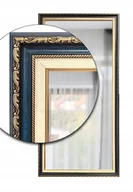 Lustra - Lustro w stylowej w niebieskiej złotej ramie 120x50 odpornej na wilgoć u57 - miniaturka - grafika 1