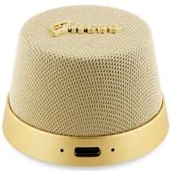 Głośniki przenośne - Guess głośnik Bluetooth GUWSC3ALSMD Speaker Stand złoty/gold Magnetic Script Metal - miniaturka - grafika 1