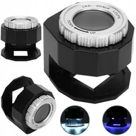 Mikroskopy i lupy - Lupa Jubilerska Mikroskop 30X 3 Led Uv Kieszonkowy - miniaturka - grafika 1