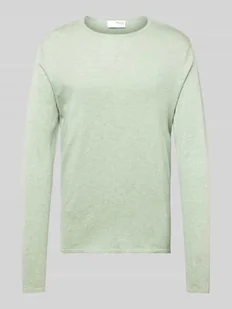 Sweter z dzianiny z okrągłym dekoltem model ‘Rome’ - Swetry męskie - miniaturka - grafika 1