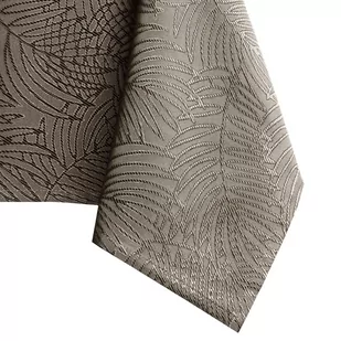 Obrus Gaia Cappuccino Tłoczony Roślinny 120x160 owal AmeliaHome - TCLOTH/AH/GAIA/HMD/CAPPUCCINO/O120X160 - Obrusy i serwetki - miniaturka - grafika 1