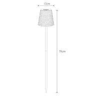 Lampy ogrodowe - Globo Solarna lampa z grotem 36562, IP44, miedziana - miniaturka - grafika 1