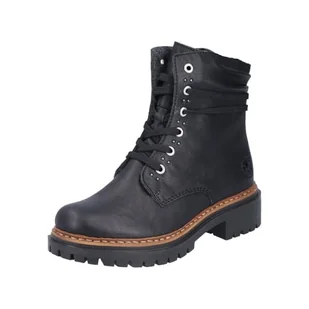 Rieker Damskie buty sznurowane 72618, czarne, 40 EU, czarny, 40 EU - Moda i Uroda OUTLET - miniaturka - grafika 1