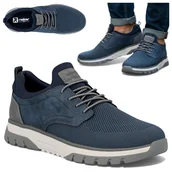 Półbuty męskie - Półbuty Męskie RIEKER Wiosenne Eleganckie Lekkie Wsuwane Sportowe Modne 45 - miniaturka - grafika 1