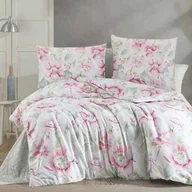 Pościel - Darymex Pościel satynowa 160x200 Pataya różowa biała kwiaty Exclusive 24 - miniaturka - grafika 1