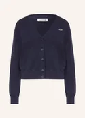Swetry damskie - Lacoste Kardigan blau - miniaturka - grafika 1
