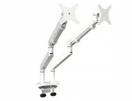 Inne akcesoria audio-wideo - Uchwyt na dwa monitory BIAŁY uchwyt biurkowy PREMIUM do 14-32'' - miniaturka - grafika 1