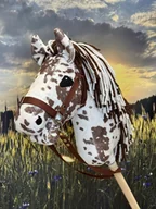 Maskotki i pluszaki - A4 Hobby Horse artystyczne oczy. Pinto biały z brązowym. - miniaturka - grafika 1