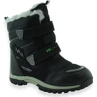 Buty dla chłopców - Buty zimowe śniegowce dla chłopca z membraną W-TEX Wojtyłko 26114 Czarne - miniaturka - grafika 1