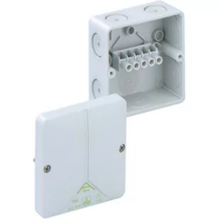 Puszka natynkowa z tworzywa, ABOX 040 93X93X55 IP65, szara, z listwą (zacisk śrubowy, 5-bieg.) dla 4 mm2 - Klawisze i ramki - miniaturka - grafika 1